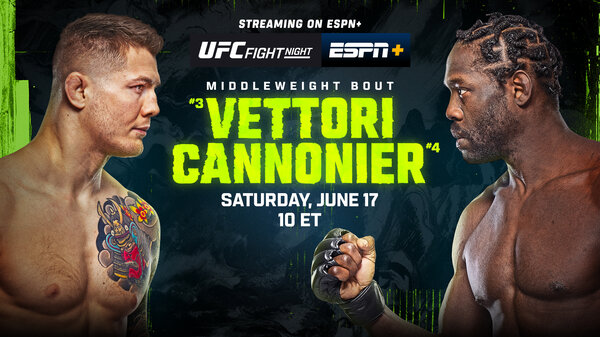 Watch UFC Fight Night: Vettori vs Cannonier 6/17/23