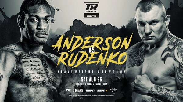 Watch Top Rank Boxing Anderson vs Rudenko 8/26/23