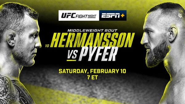 Watch UFC Fight Night: Hermansson vs Pyfer 2/10/24