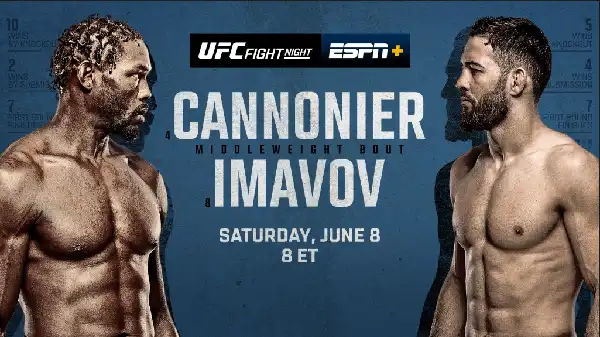 Watch UFC Fight Night: Cannonier vs Imavov 6/8/24
