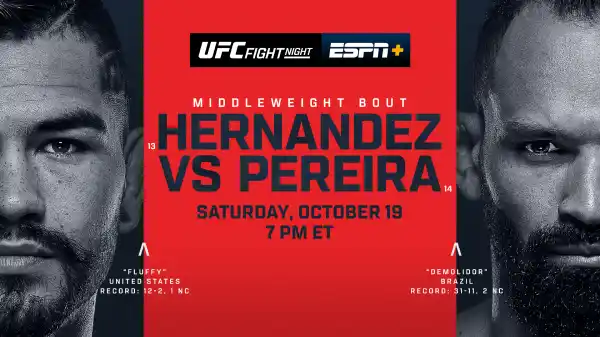 Watch UFC Fight Night: Hernandez vs Pereira 10/19/24