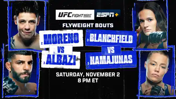 Watch UFC Fight Night: Moreno vs Albazi 11/2/24