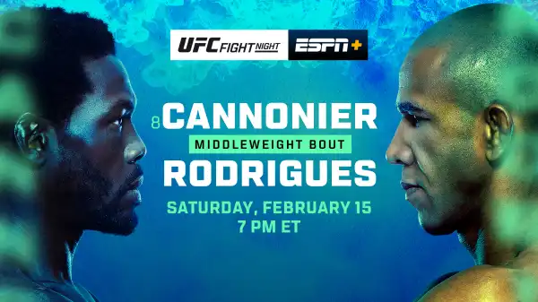 Watch UFC Fight Night: Cannonier vs. Rodrigues 2/15/25