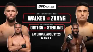 Watch UFC Fight Night Walker vs Zhang 8/23/25