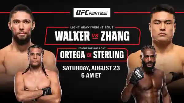 Watch UFC Fight Night Walker vs Zhang 8/23/25