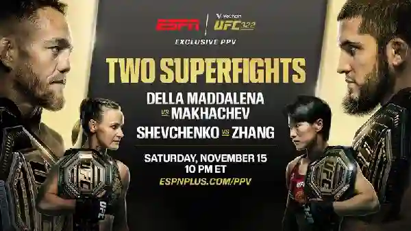 Watch UFC 322 Della Maddalena vs Makhachev PPV 11/15/25