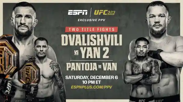 Watch UFC 323 Dvalishvili vs Yan 2 PPV 12/6/25